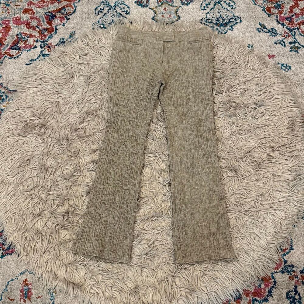 Lafayette 148 crinkled linen flare pants size 8